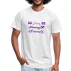 AK Motto Unisex Jersey T-Shirt by Bella + Canvas + Alluring Kat - white